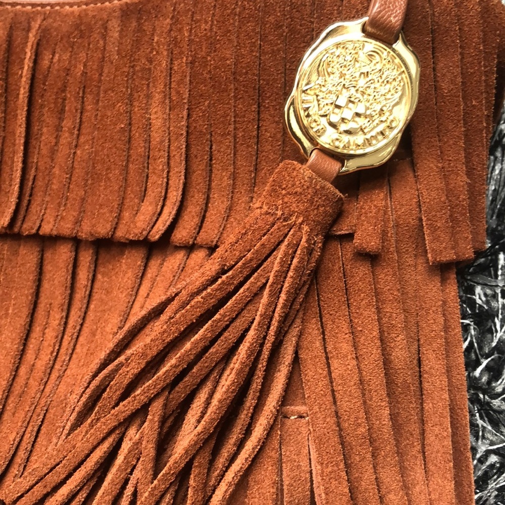 Vince Camuto small fringe crossbody or clutch. - Picture 2 of 5